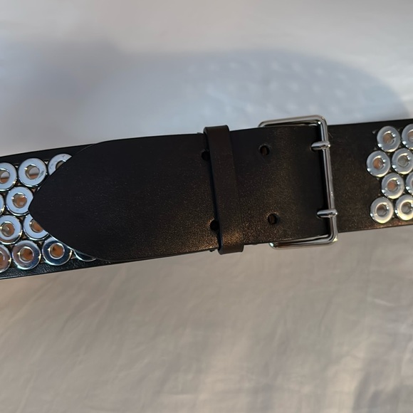 ALAIA New silver grommet belt Size 75